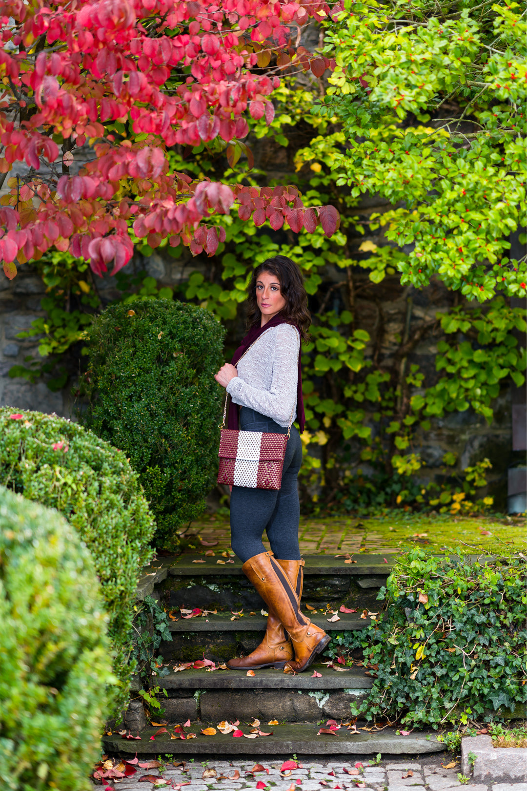 Zen Wine & Gold Citron Tote