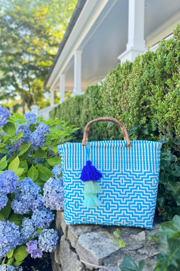 Sconset In Sky Citron Tote – Bamboo