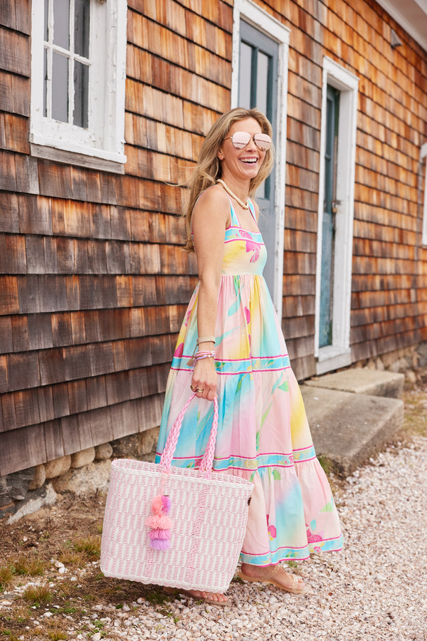 Rose Mesh Citron Tote – Medium