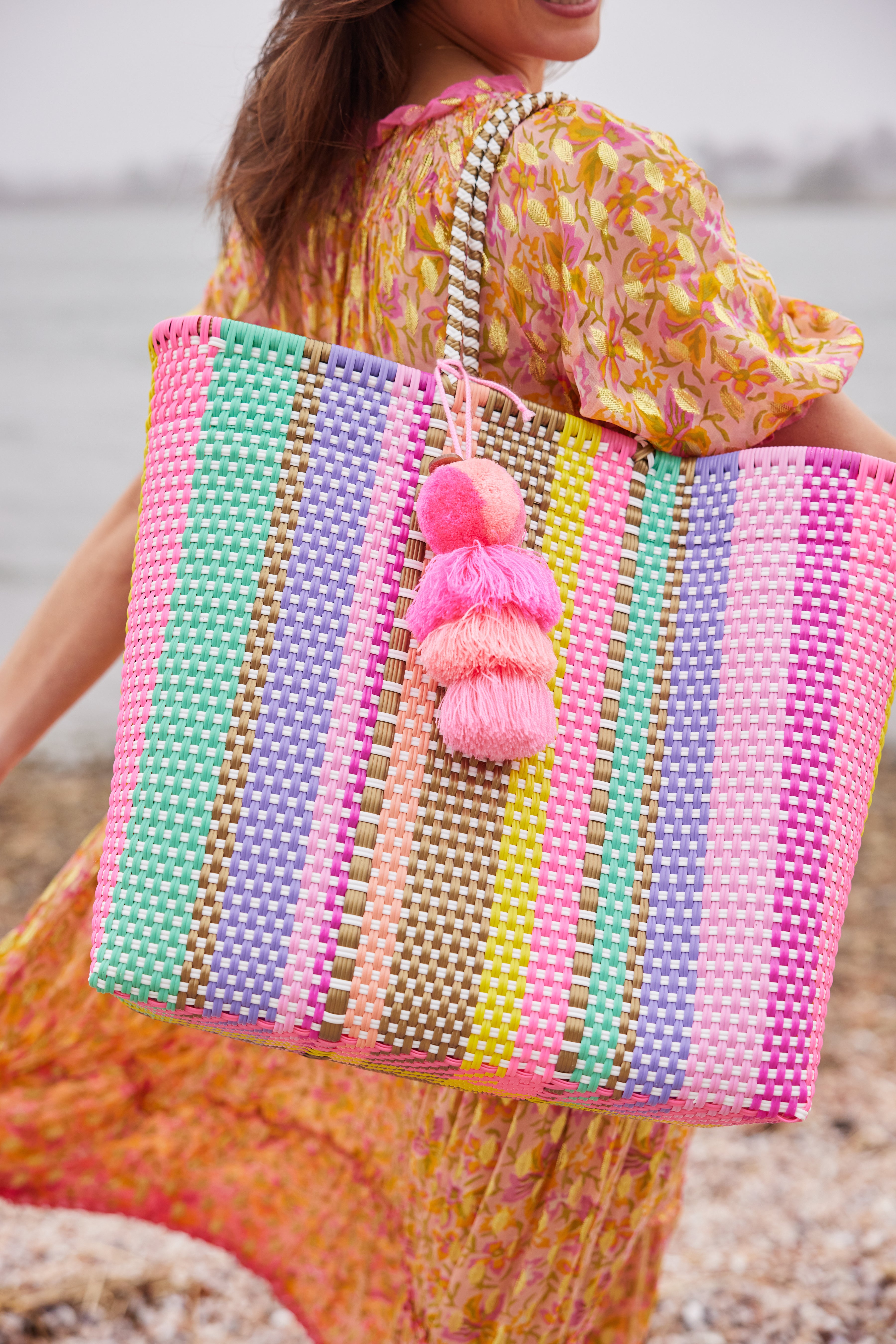 Squeeze De Citron Box/ Citron purchases Hand crafted beach bags made from 100% recycled