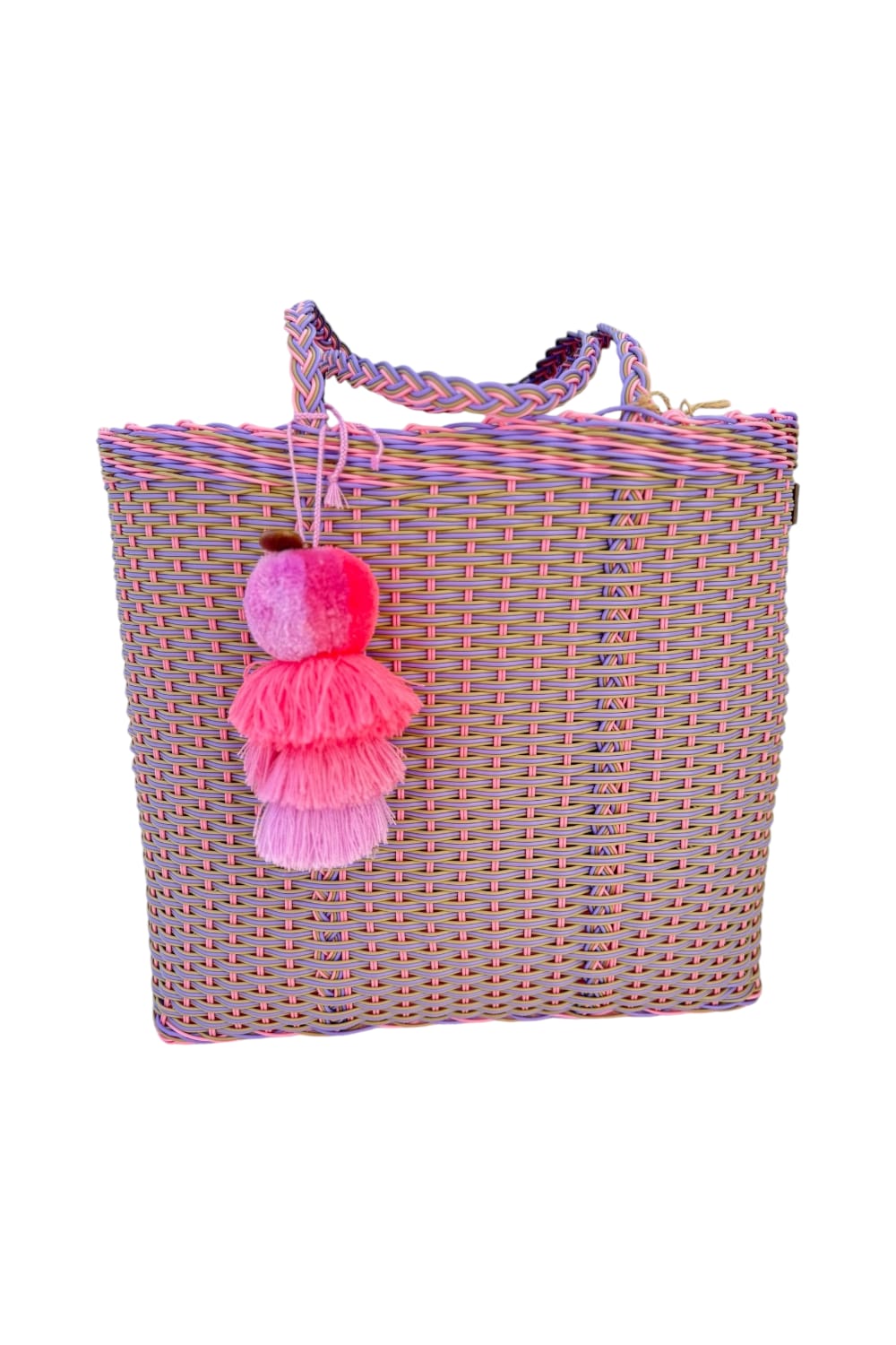Pink Lilac Nest with Tan Base Citron Tote