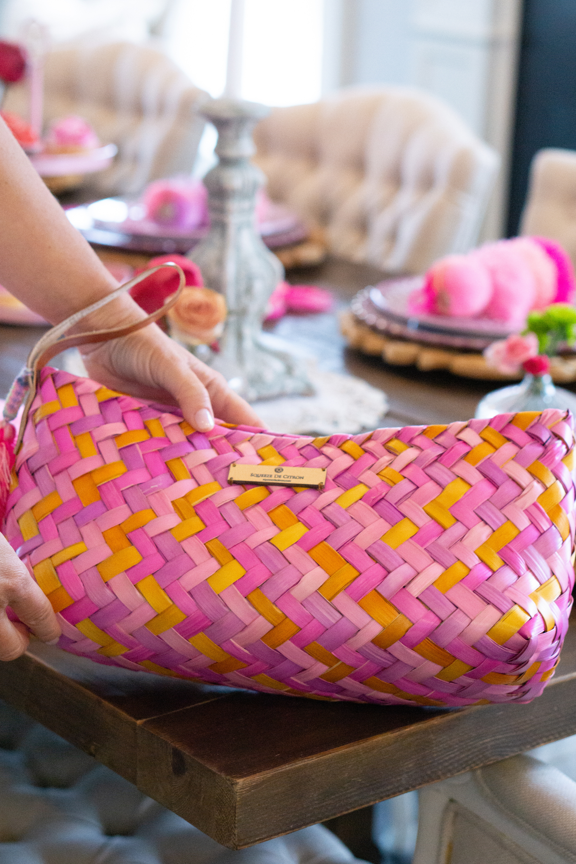 Peach / Rose Baguette Palm Citron