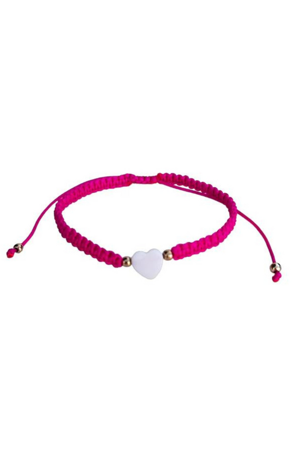 Mother of Pearl Citron Bracelet - Fuchsia – Heart / Kids