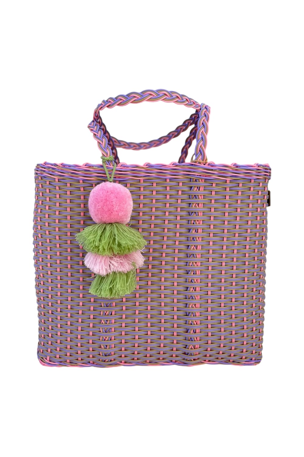 Pink Lilac Nest with Tan Base Citron Tote