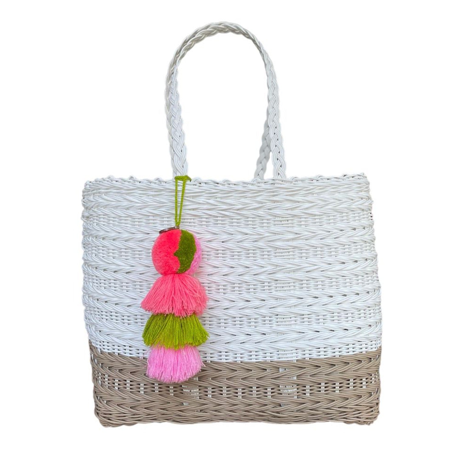 Coastal Knit Boardwalk Citron Tote