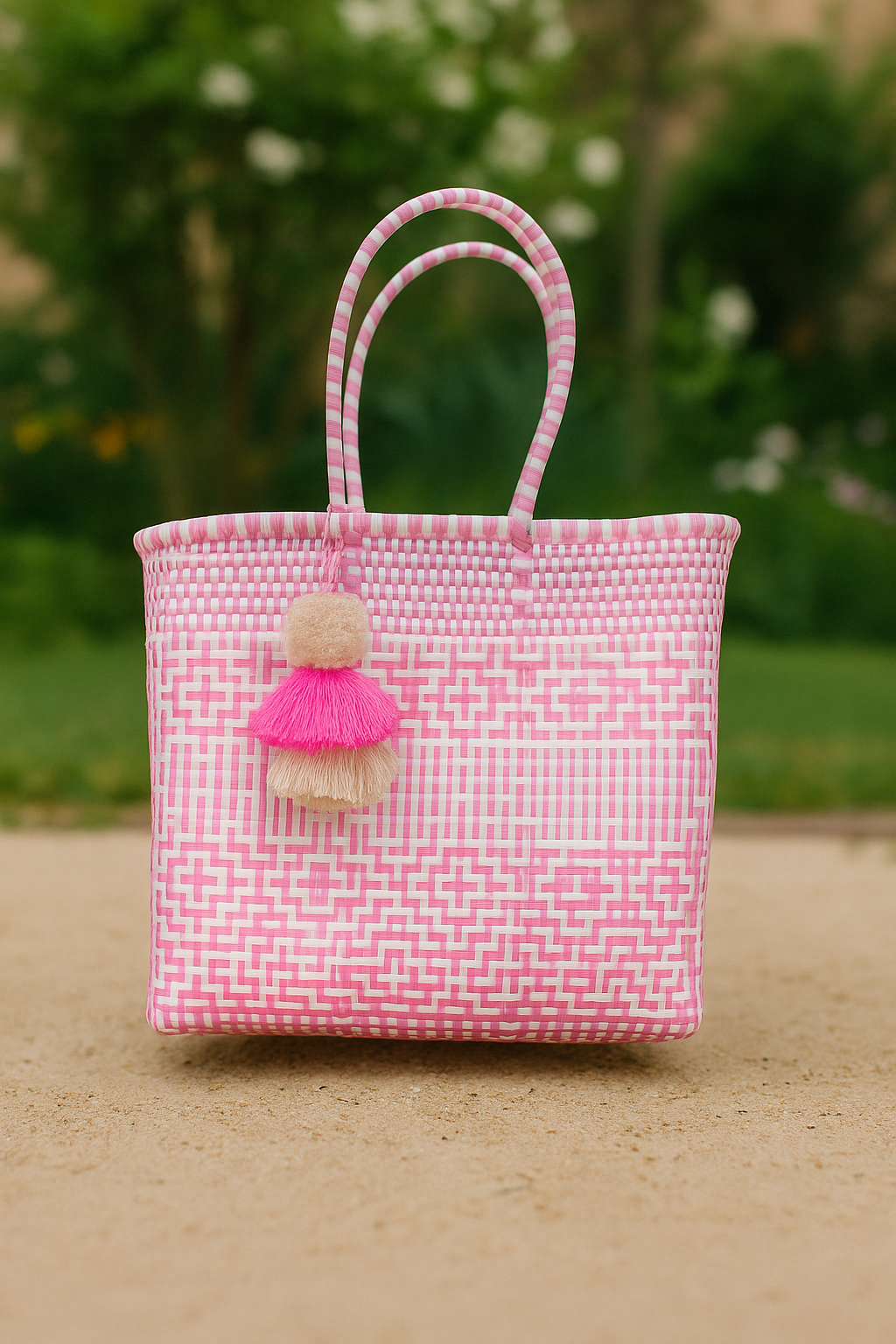 Preppy Tile Rose Citron Tote