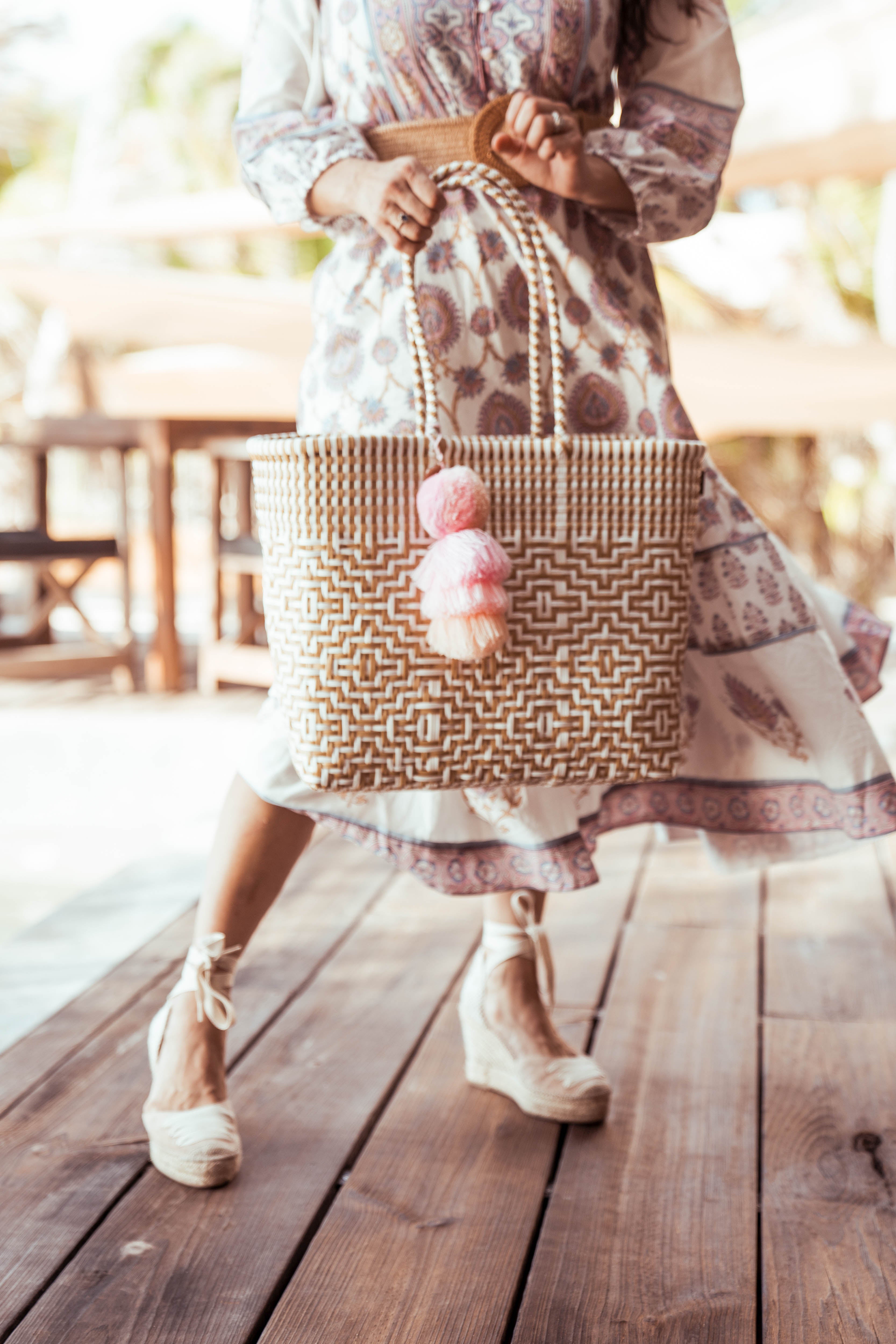 Sconset in Sand Citron Tote