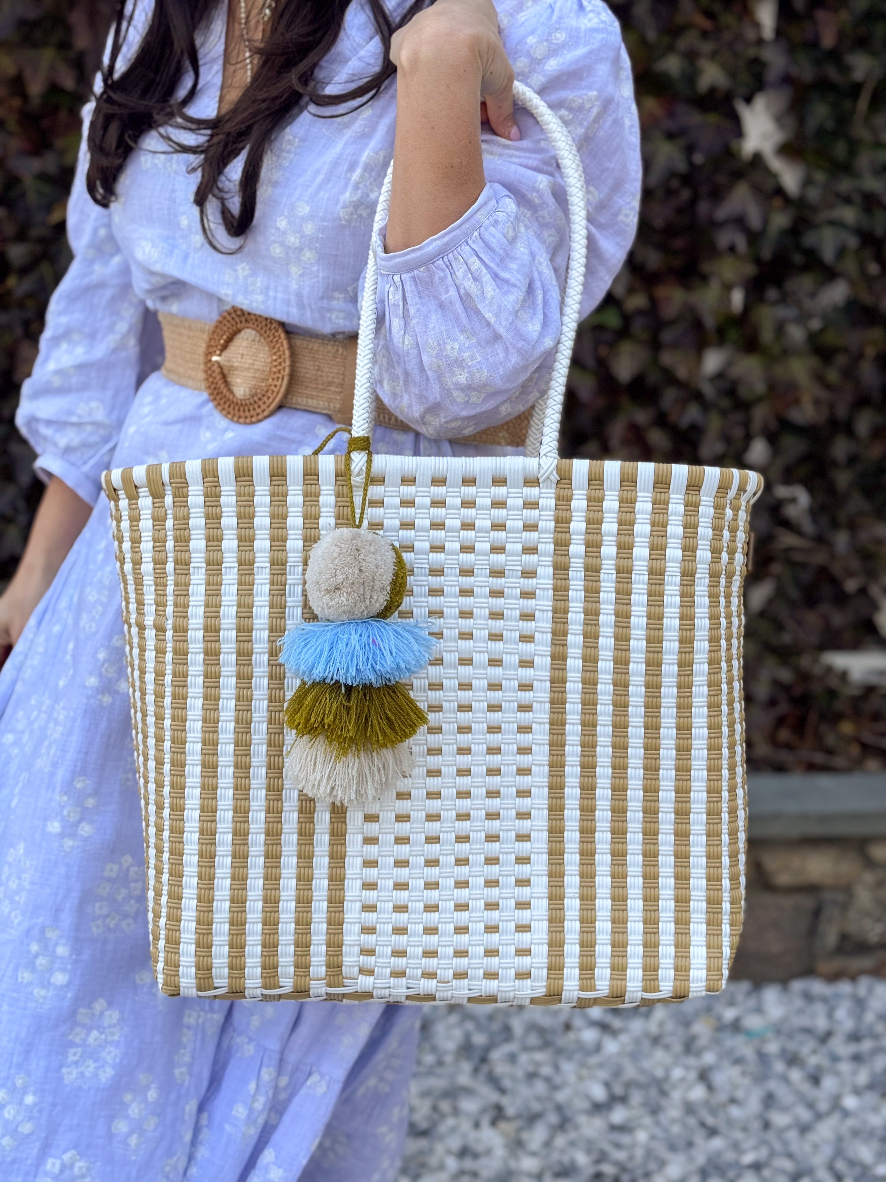 Sand Preppy Citron Tote