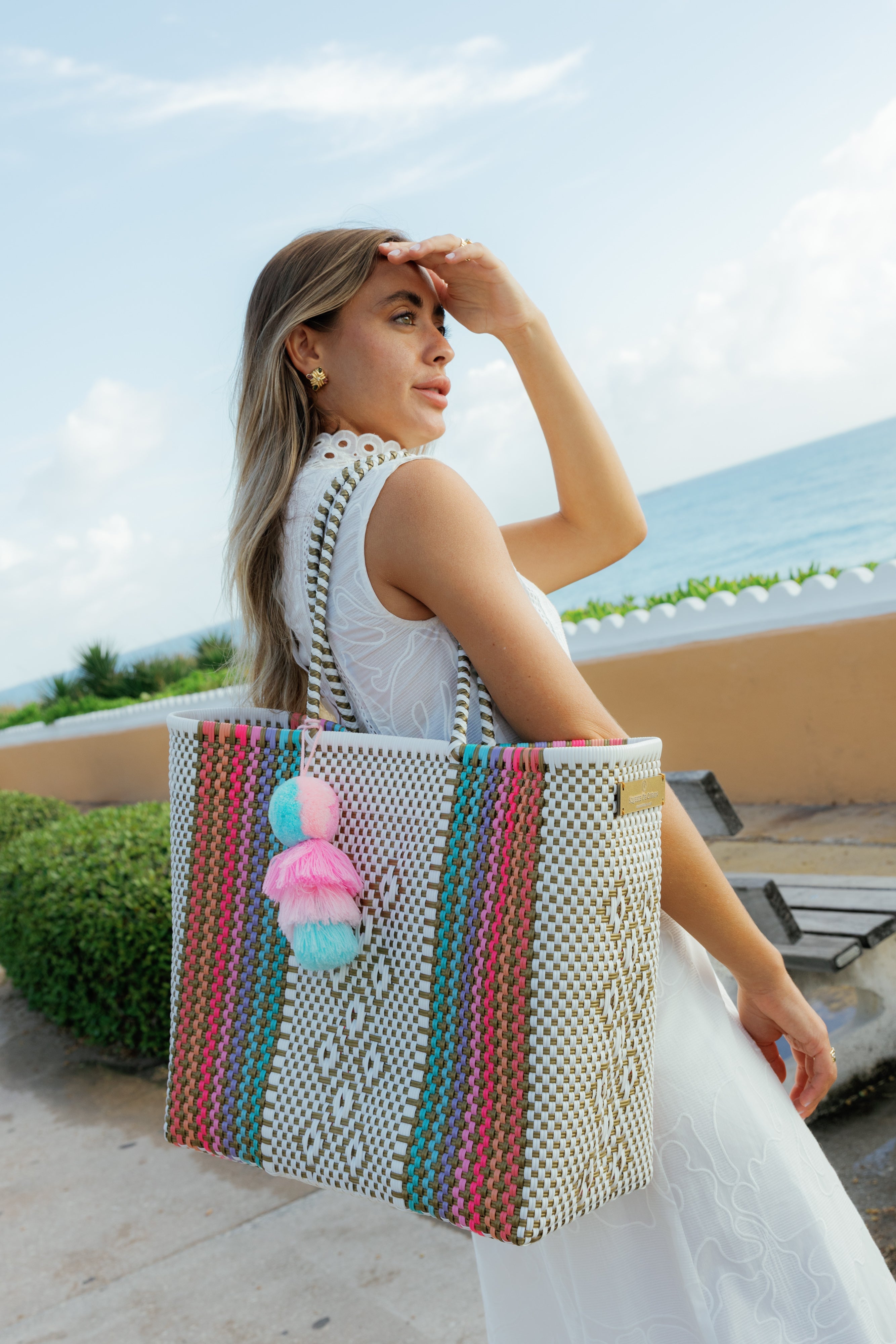 Iris Swirl Citron Tote