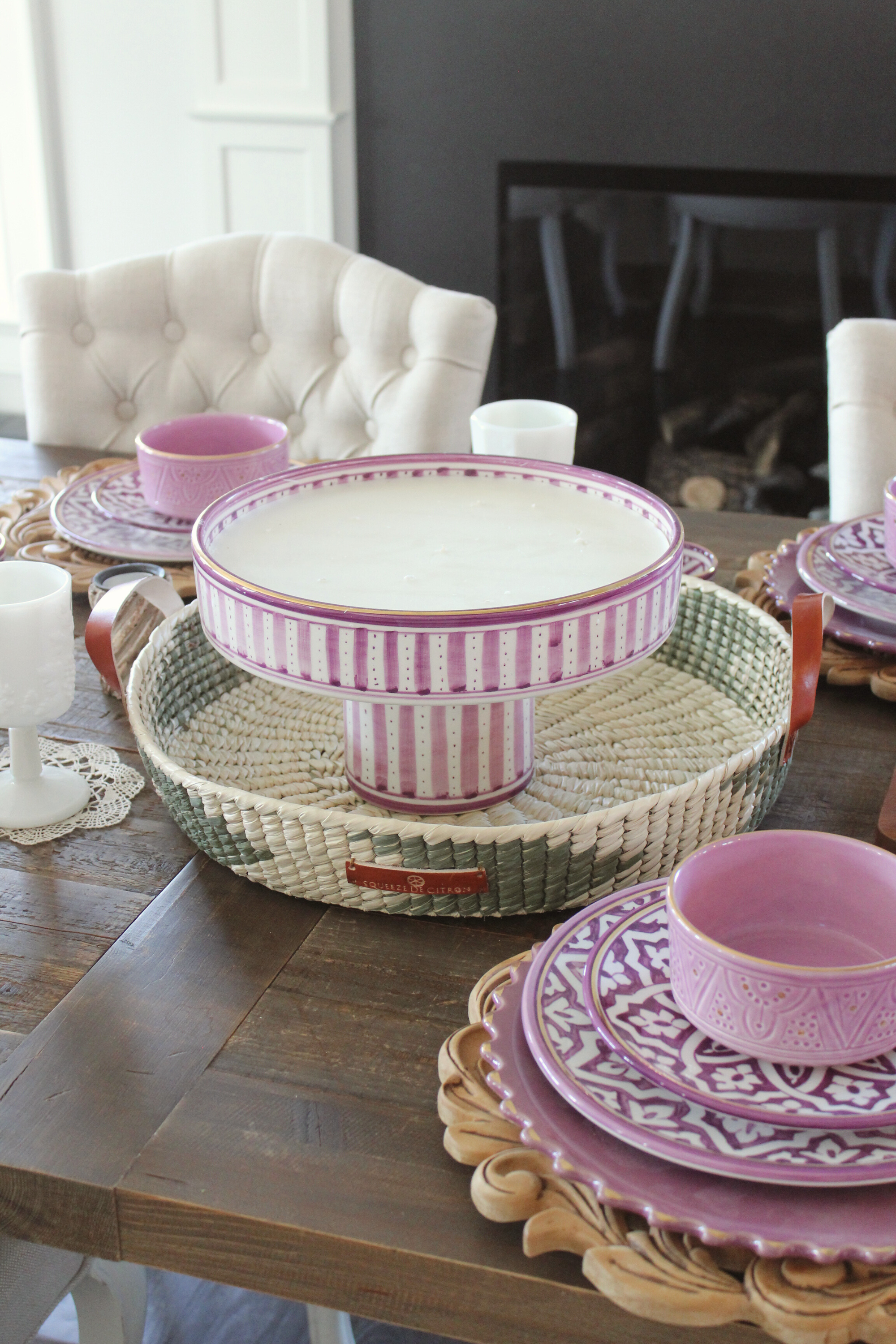 Palm De Citron Basil Basket Tray