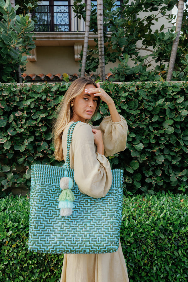 Sconset Sage Citron Tote – Large