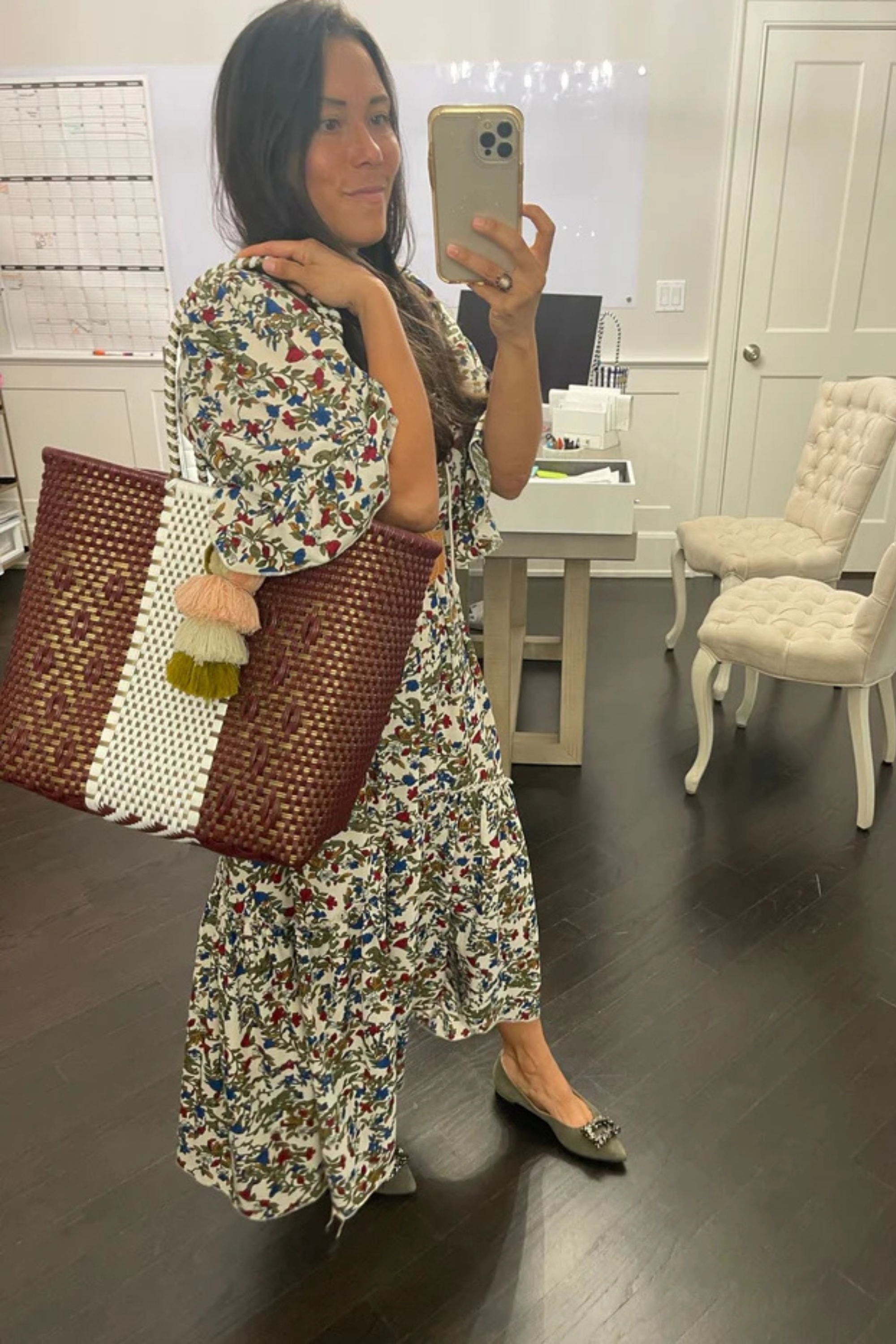 Zen Wine & Gold Citron Tote