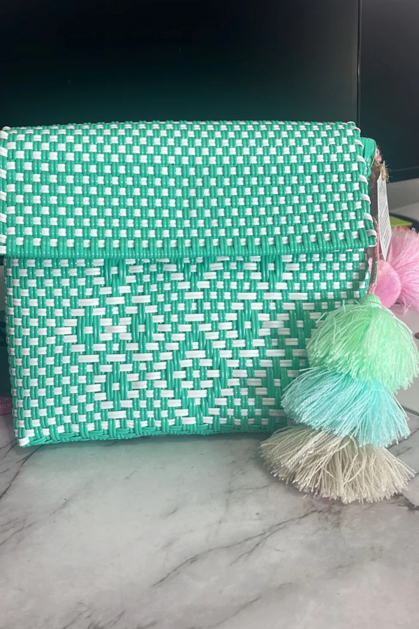 Mint - The Pineapple Clutch Dudley Stephens X Squeeze De Citron®️ – Clutch / Crossbody with Strap