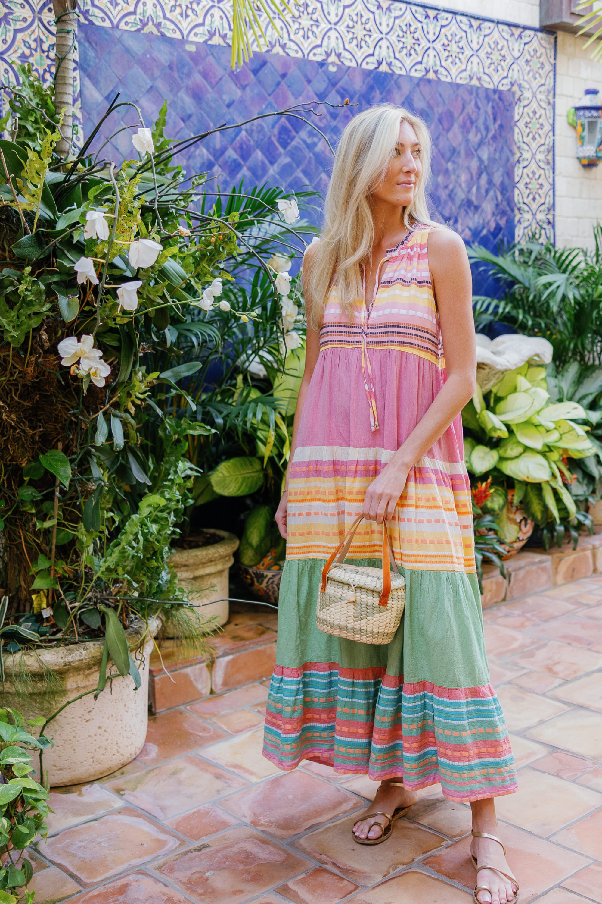 Sage Tucker Basket Palm Citron