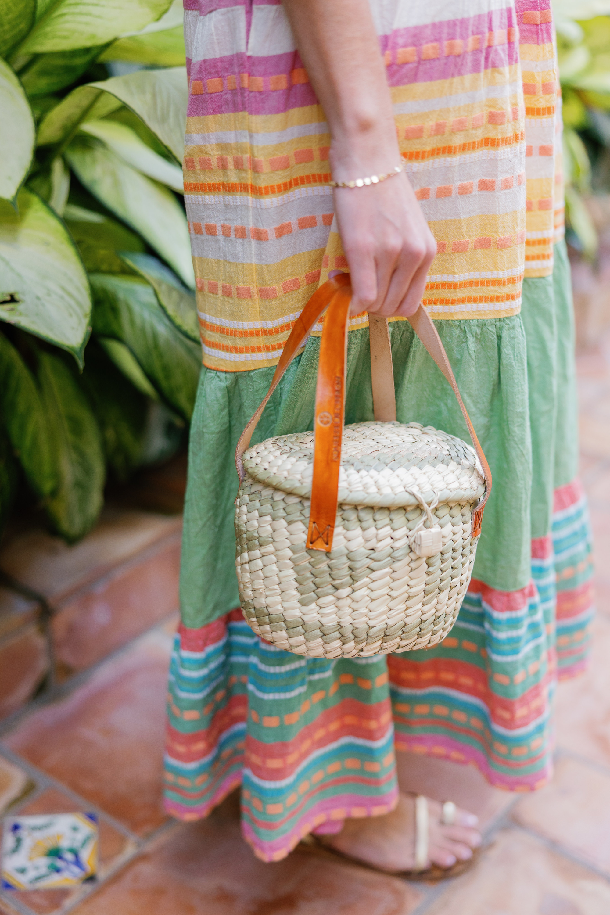 Sage Tucker Basket Palm Citron