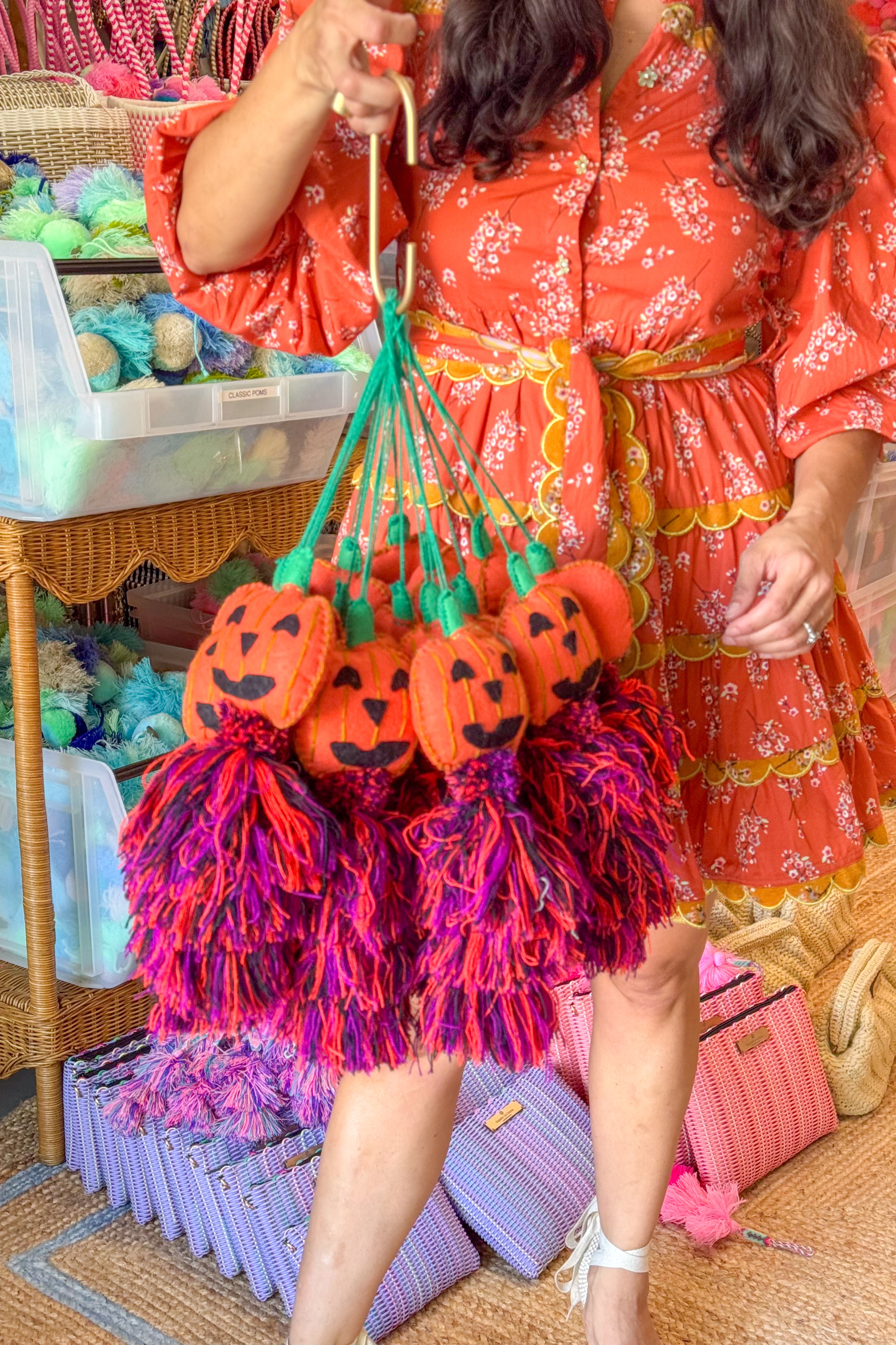 Halloween Pumpkin Pom