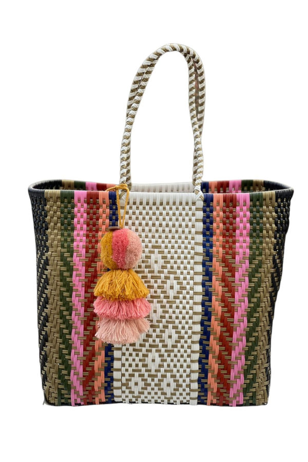 Autumn Rainbow Citron Tote – Medium