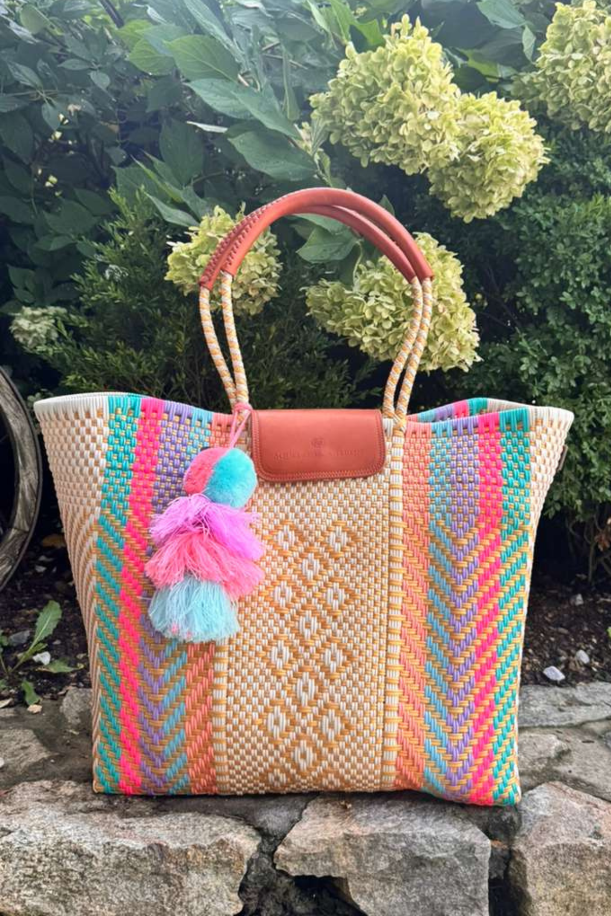 Golden Rainbow Citron Tote