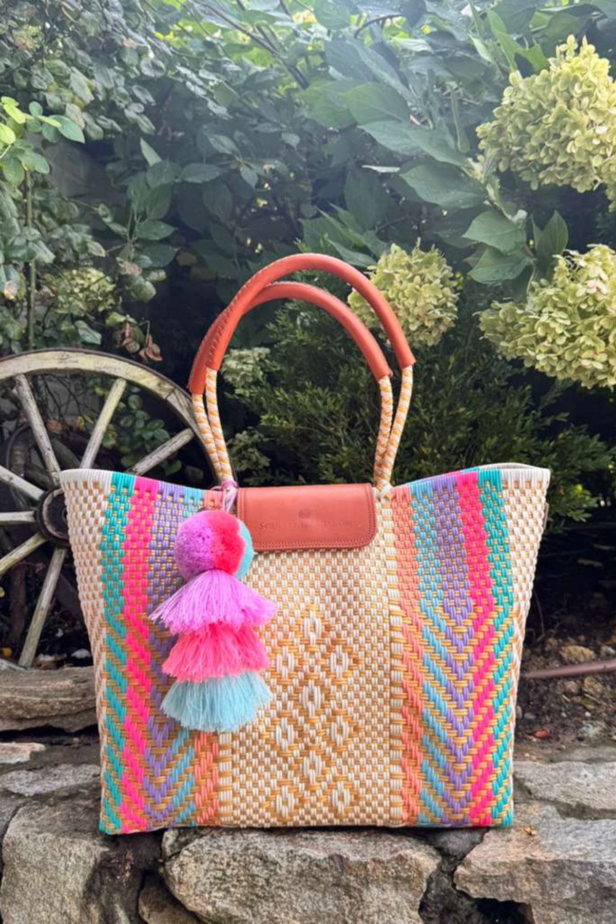 Golden Rainbow Citron Tote