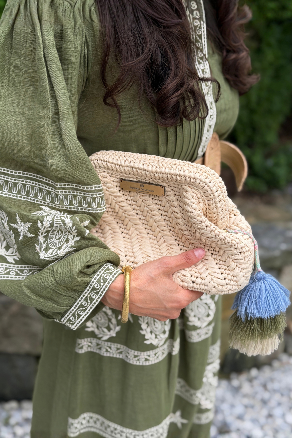 Natural Raffia Clutch