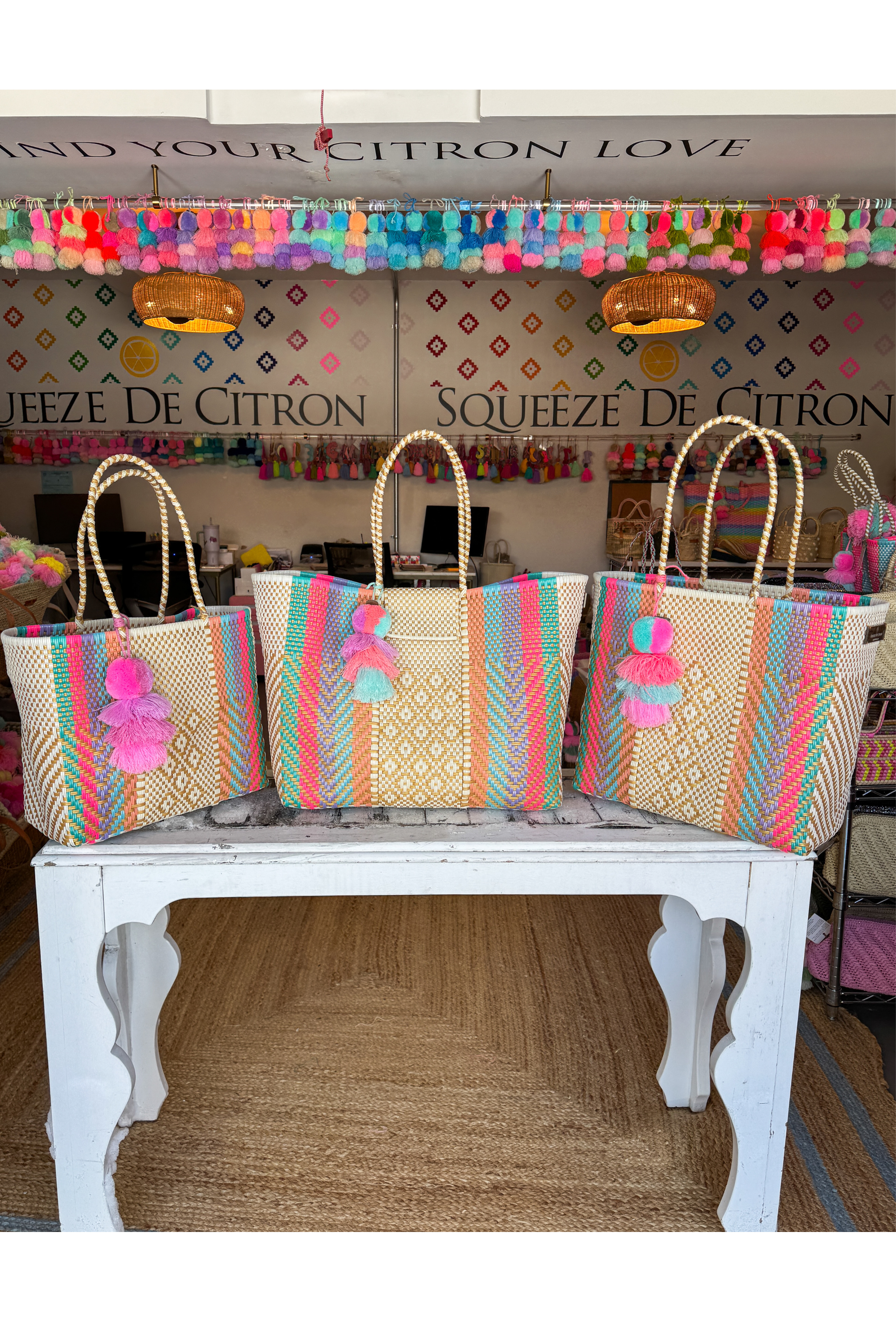 Golden Rainbow Citron Tote