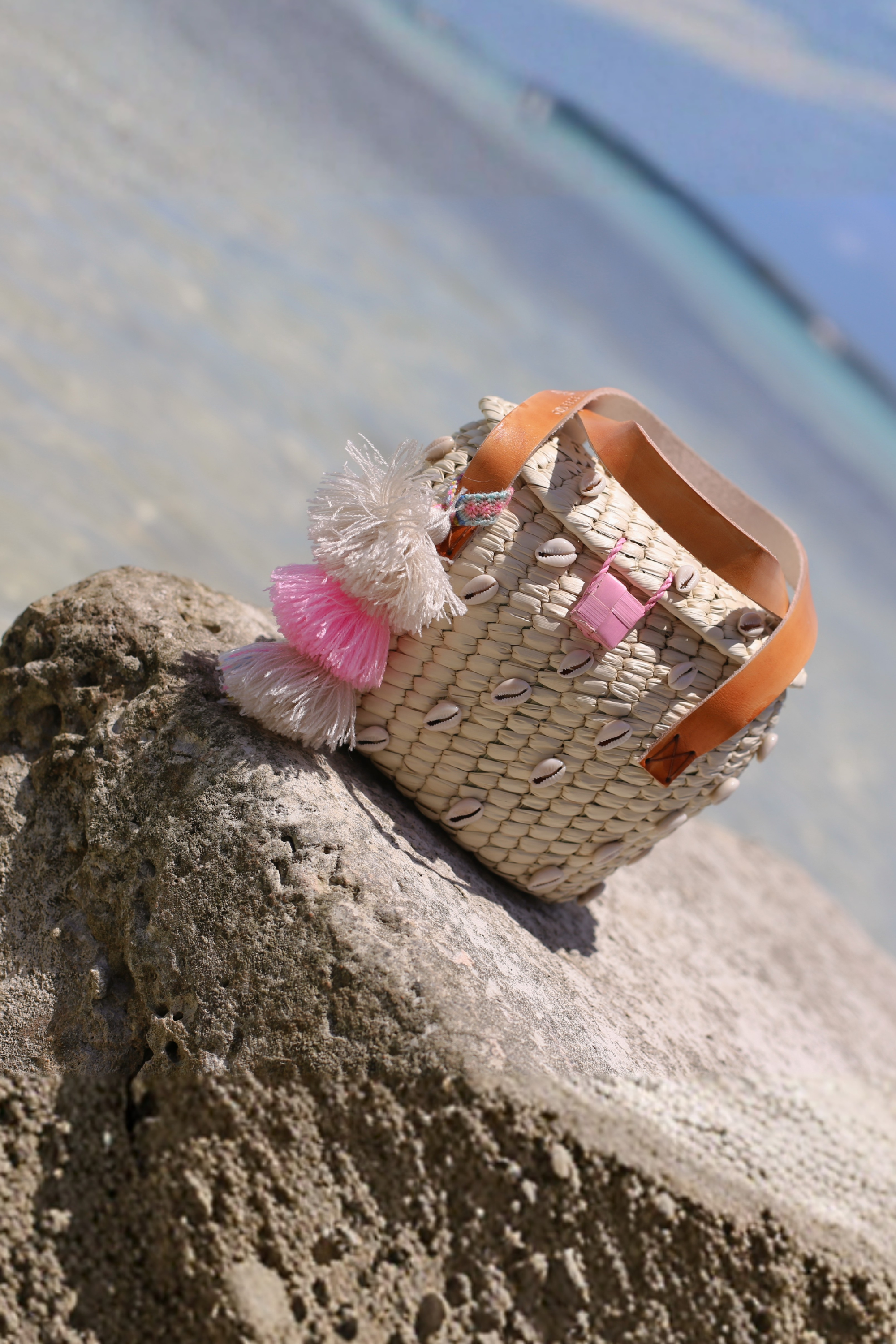 Briland Basket with Cowrie Shells