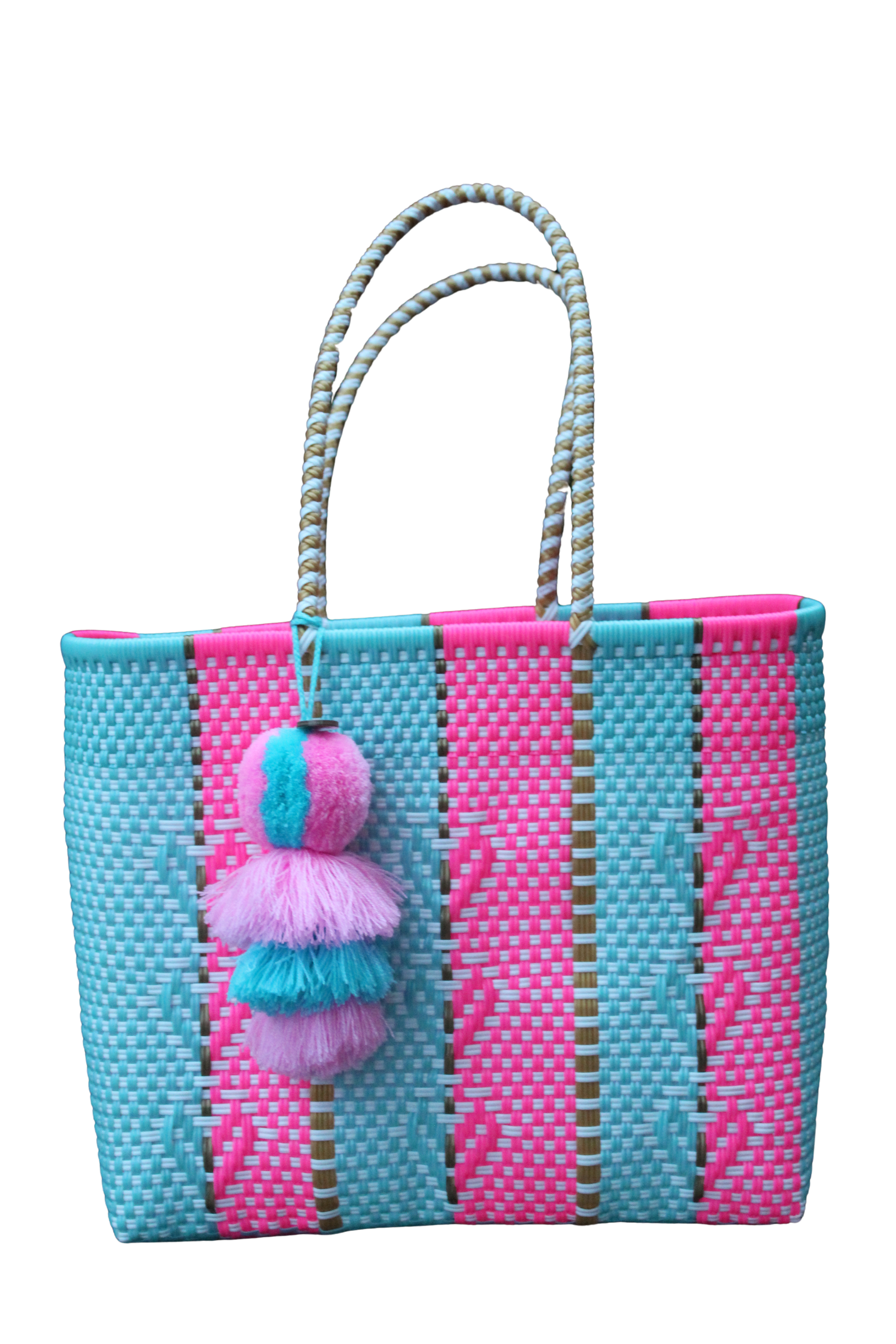 Neon Cloud Heart Reflection Citron Tote