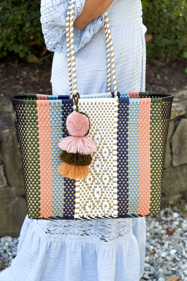 Cloud Serenity Black Citron Tote – Medium