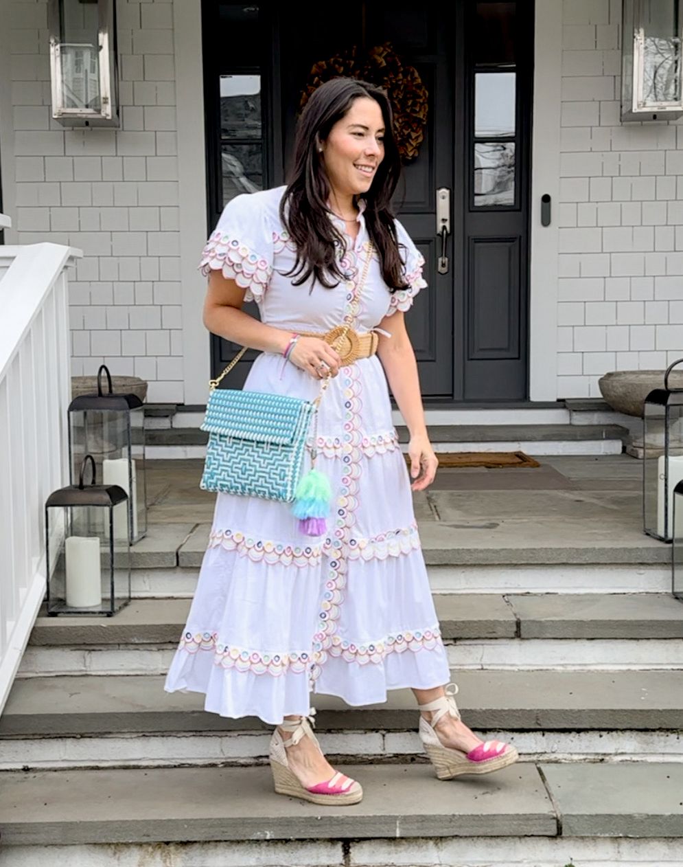 Sconset In Sky Citron Clutch