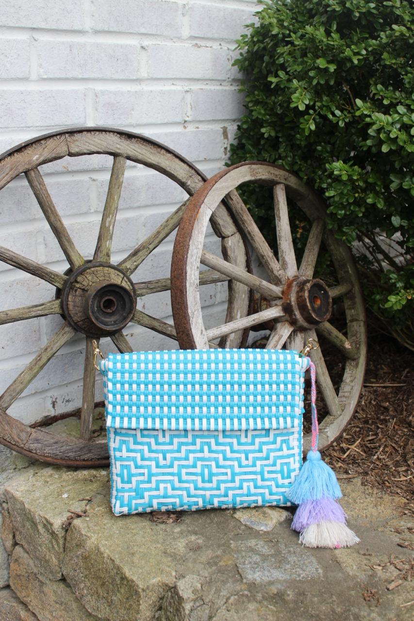 Sconset In Sky Citron Clutch