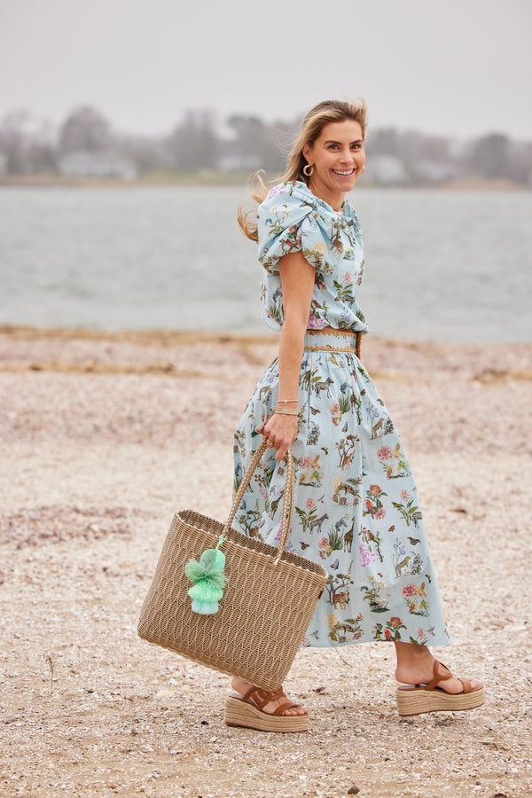 Sand Mesh Citron Tote – Large