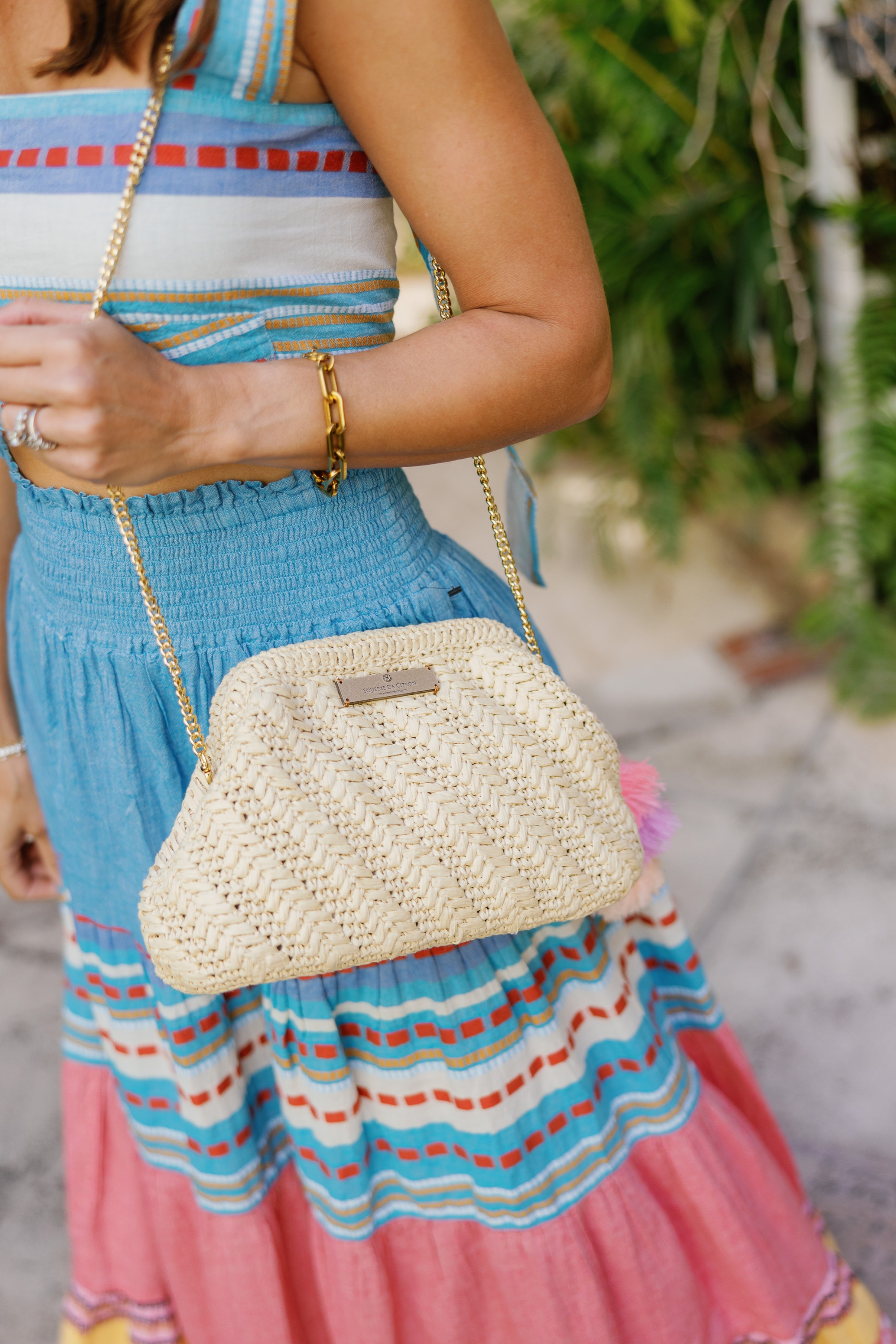 Natural Raffia Clutch
