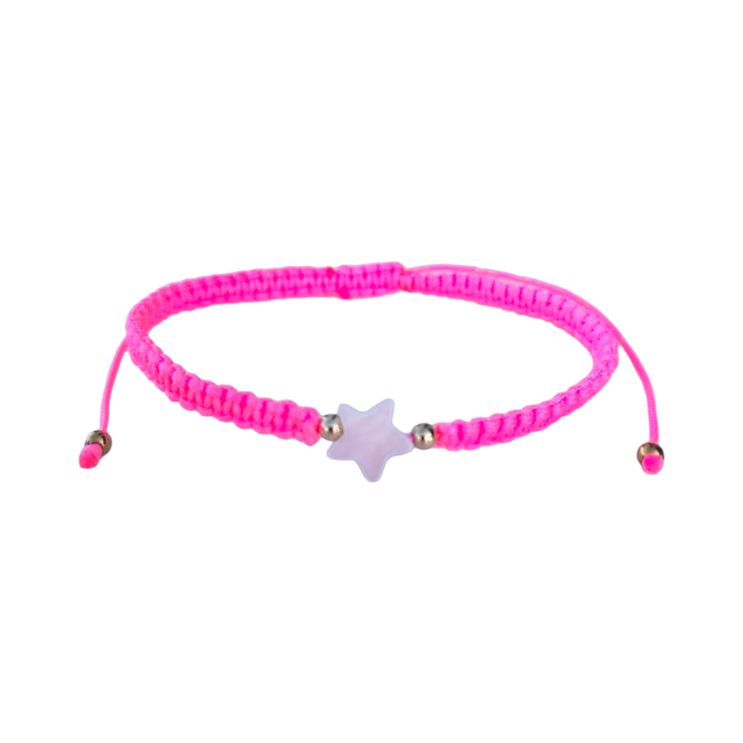Kids - Star - Mother of Pearl Citron Bracelets - Neon Pink