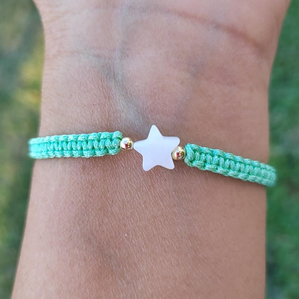 Adults - Star - Mother of Pearl Citron Bracelets - Mint