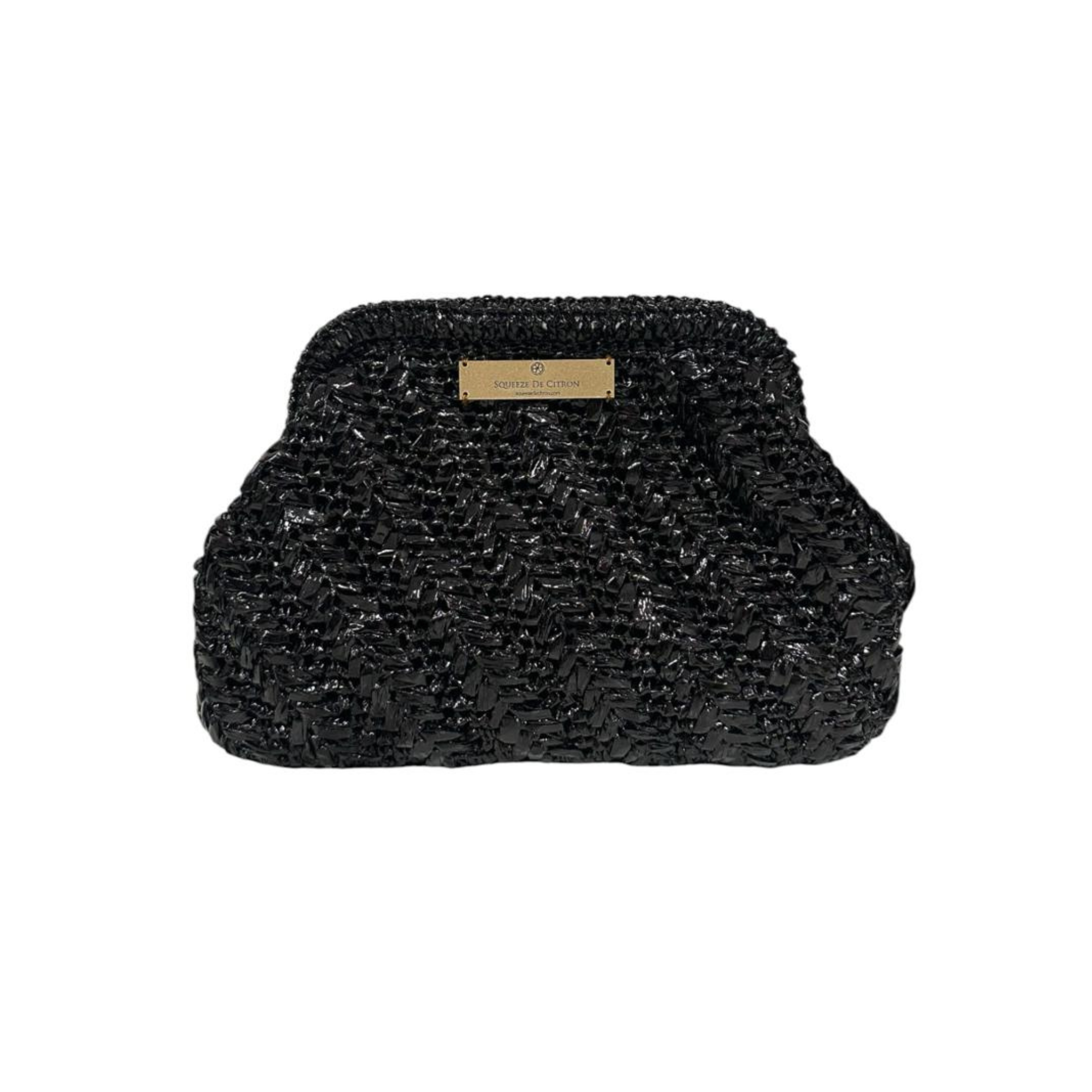 The Knit Collection Citron Clutch in Black