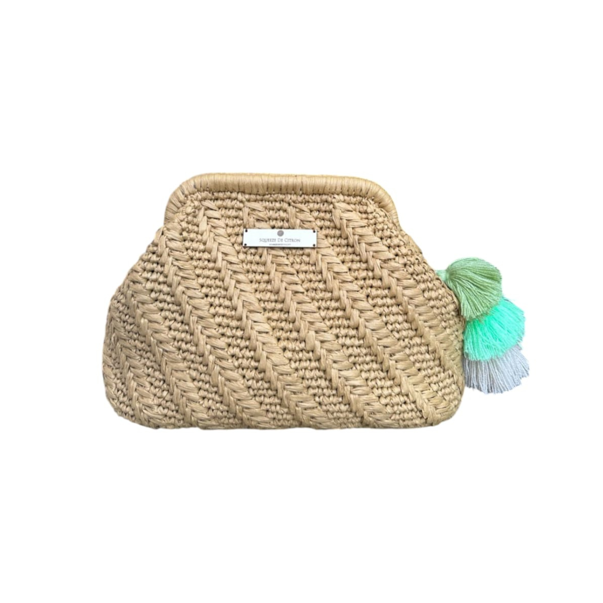 The Knit Collection Citron Clutch in Sand