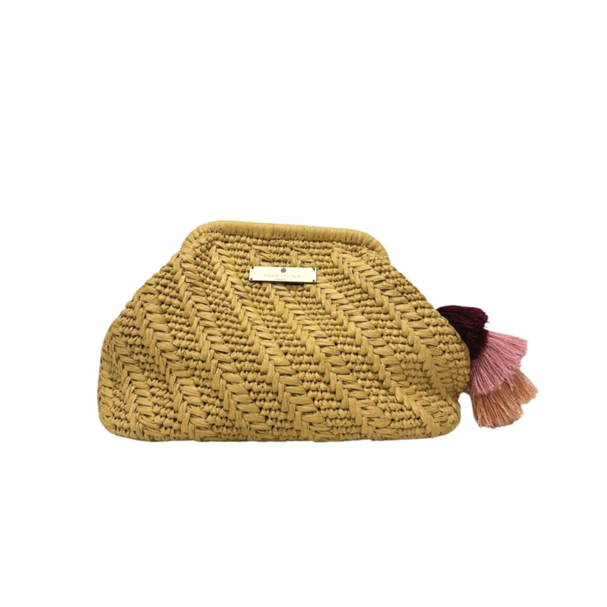 The Knit Collection Citron Clutch in Natural