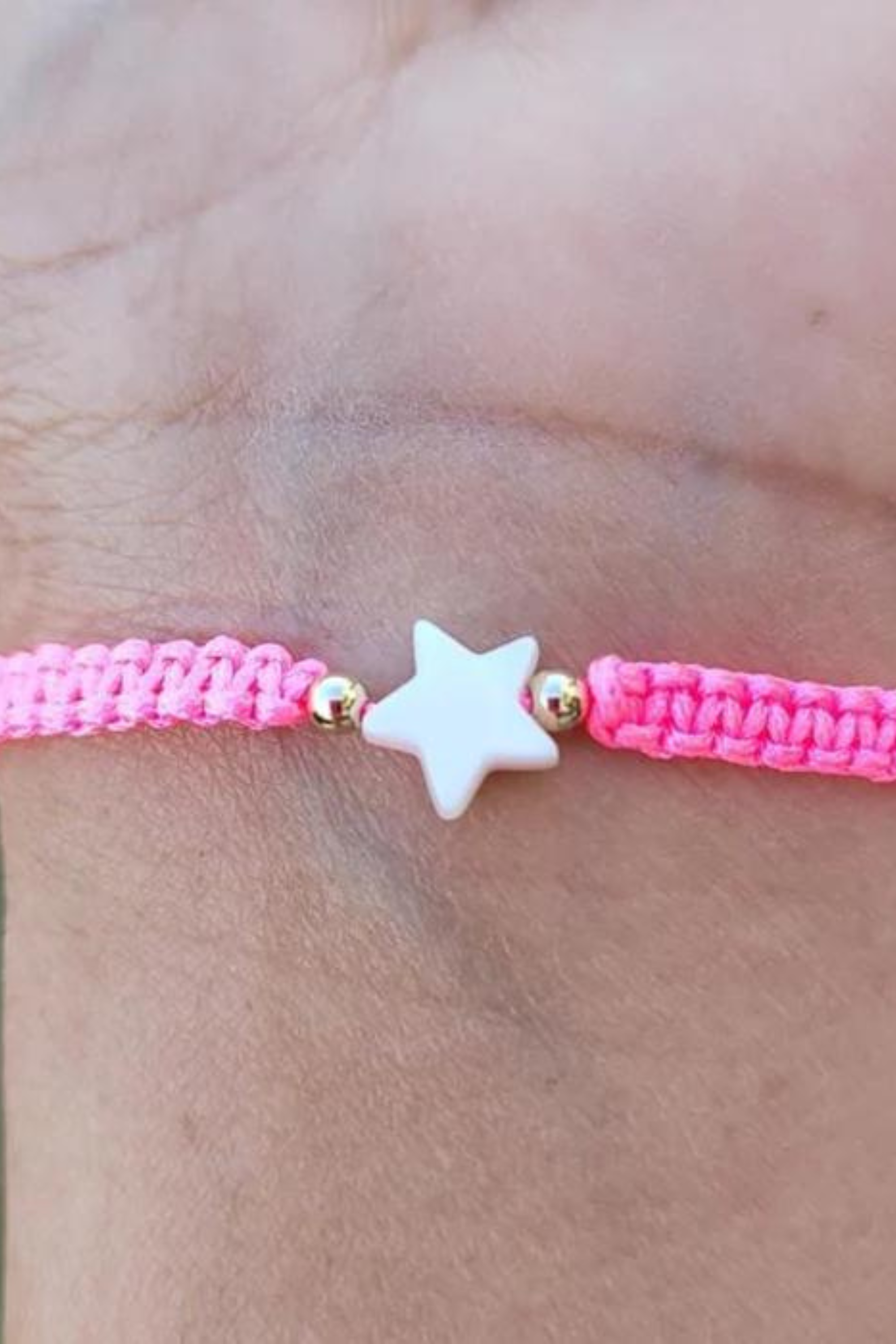 Adults -  Star - Mother of Pearl Citron Bracelets - Neon Pink