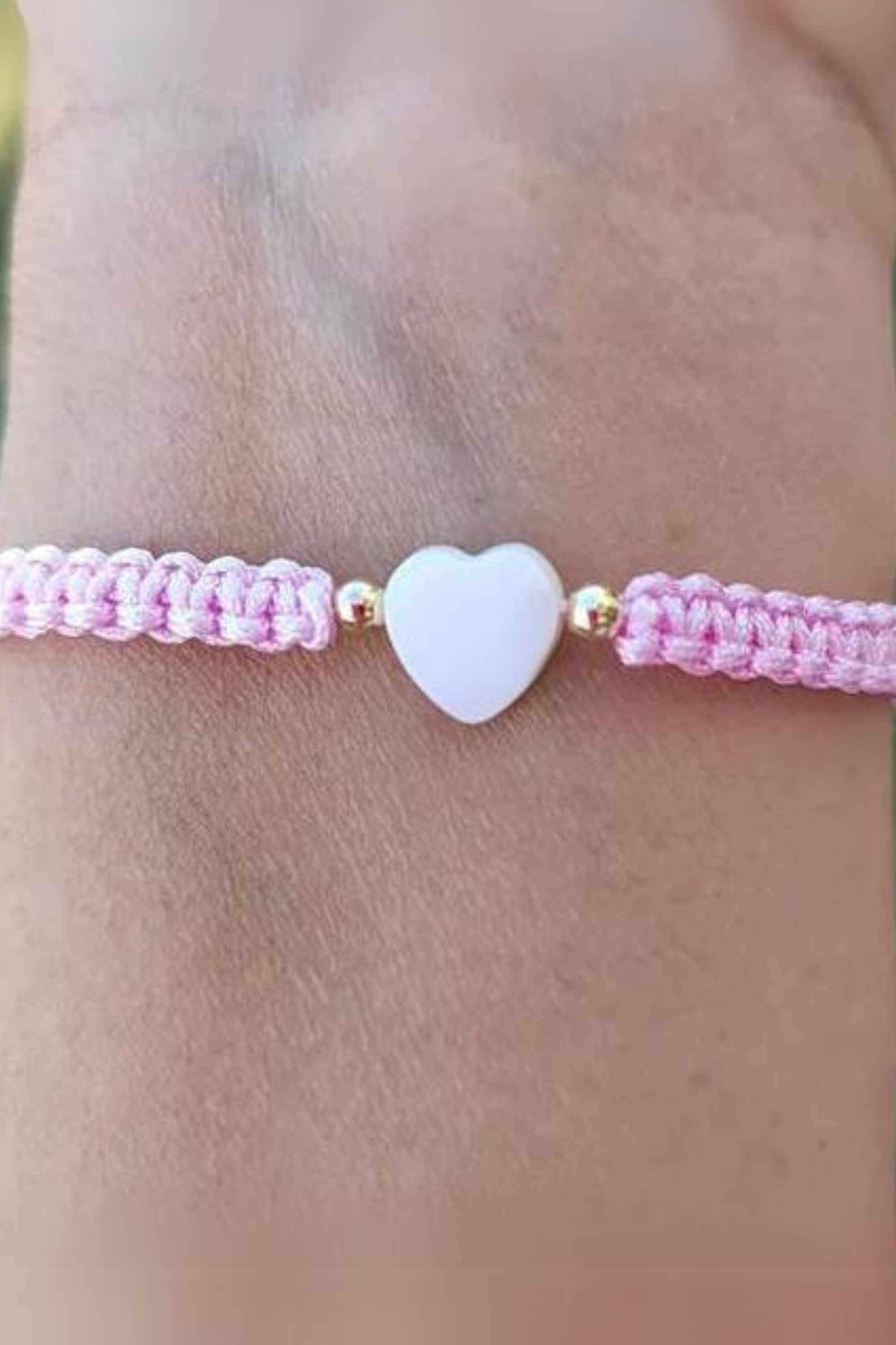 Kids - Heart - Mother of Pearl Citron Bracelets - Pink Lemonade