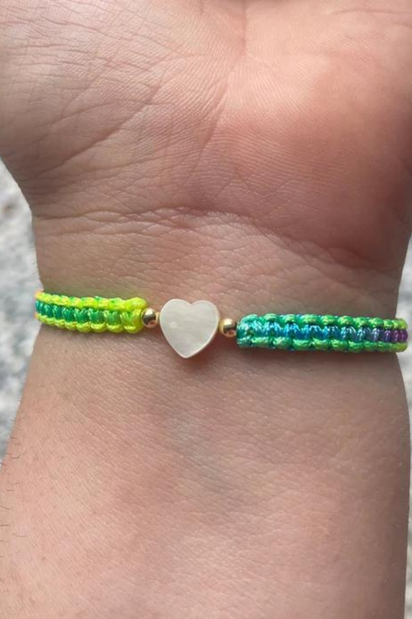 Mother of Pearl Citron Bracelet – Heart / Kids / Rainbow