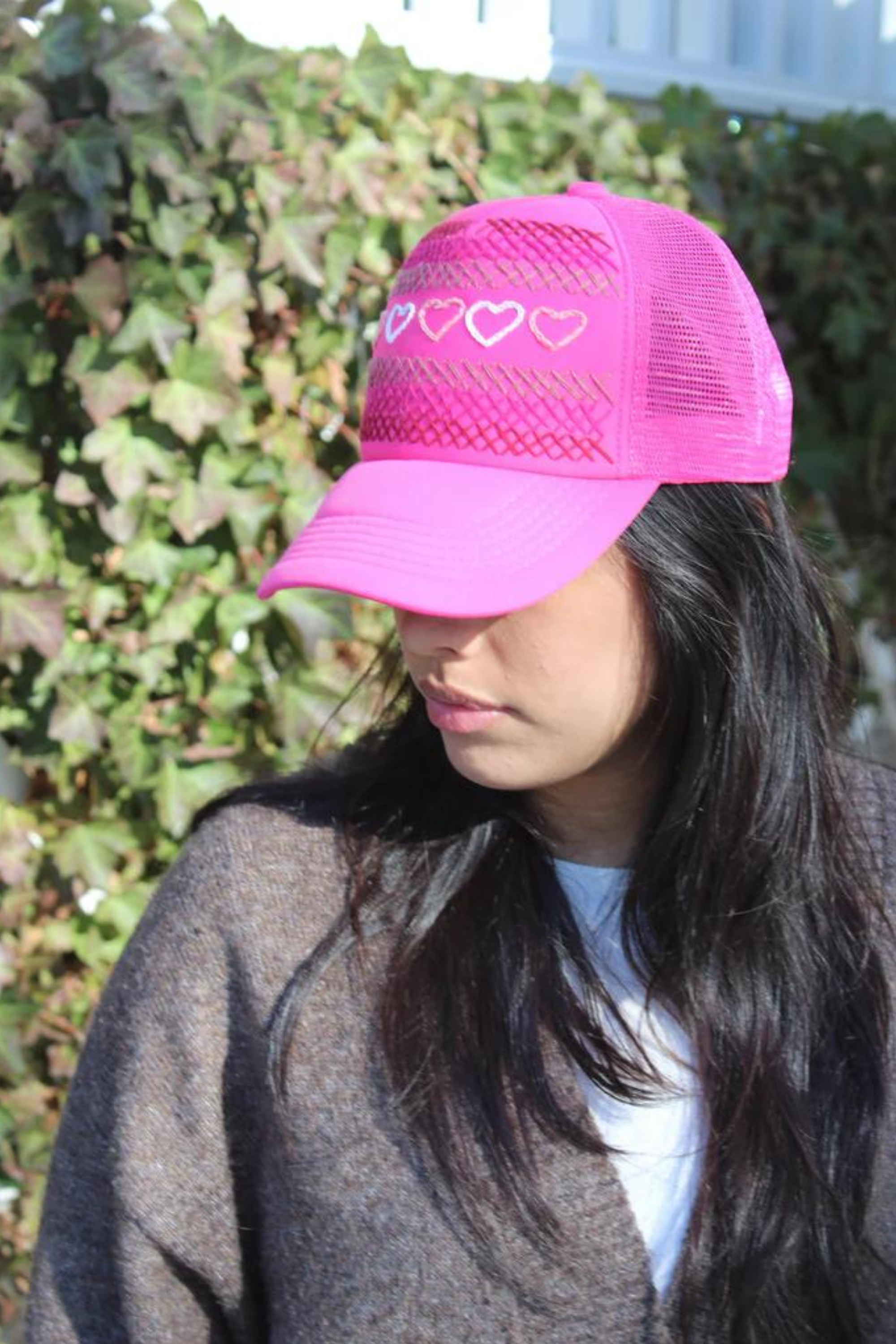 Hot Pink Net BB Citron Hat