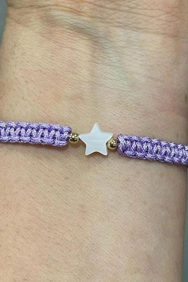 Mother of Pearl Citron Bracelet – Star / Kids / Lila