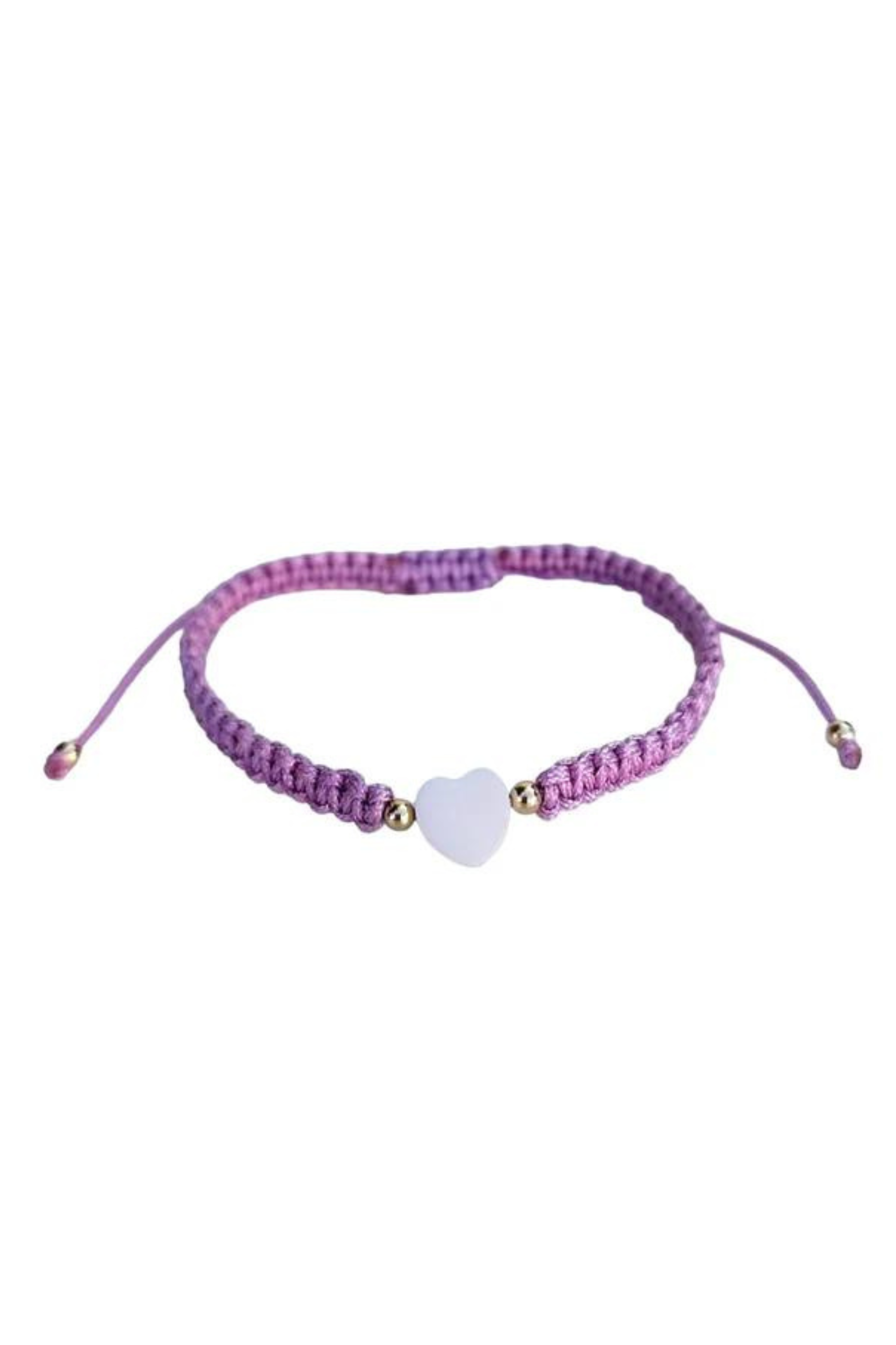 Kids - Heart - Mother of Pearl Citron Bracelets - Periwinkle