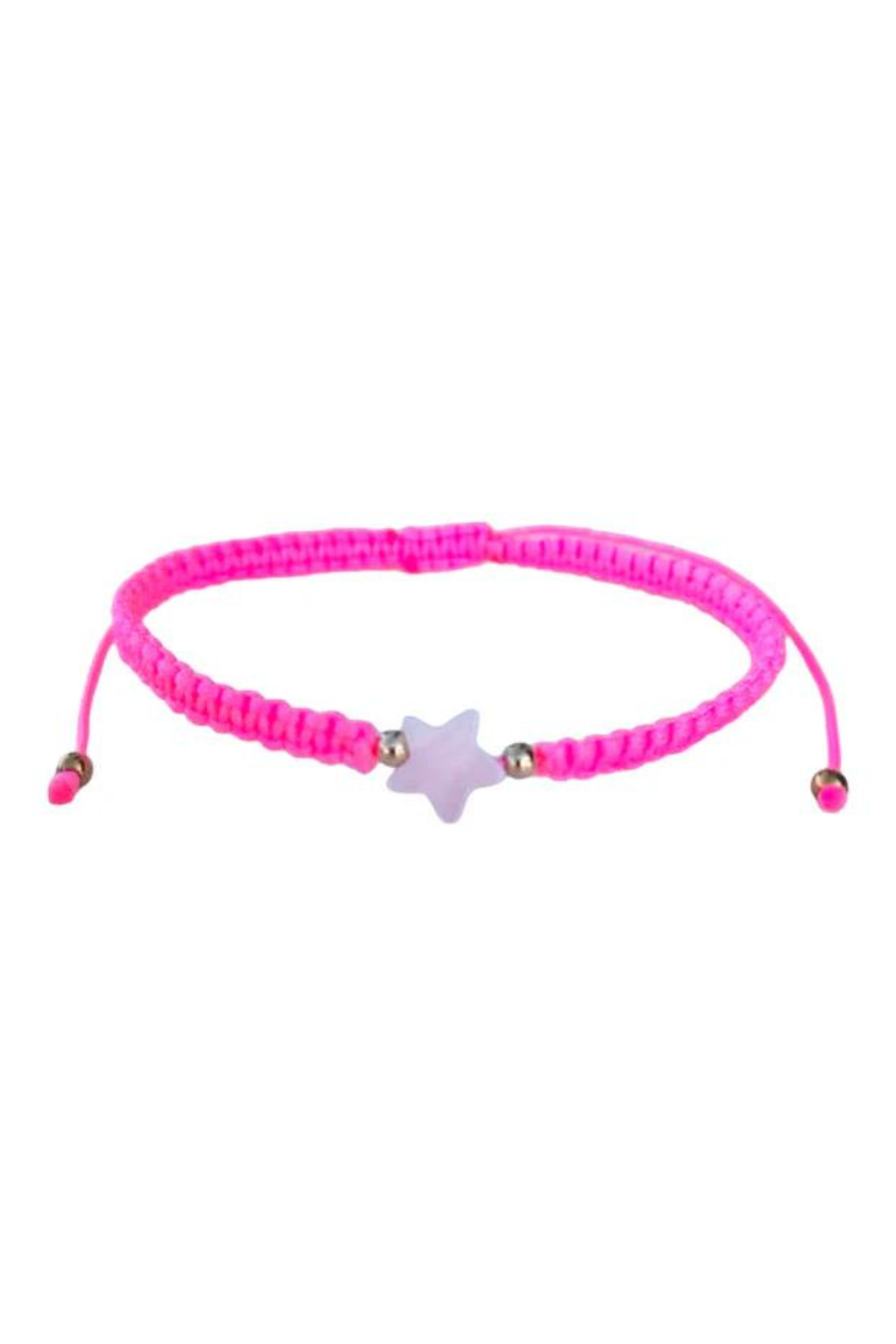 Kids - Star - Mother of Pearl Citron Bracelets - Neon Pink