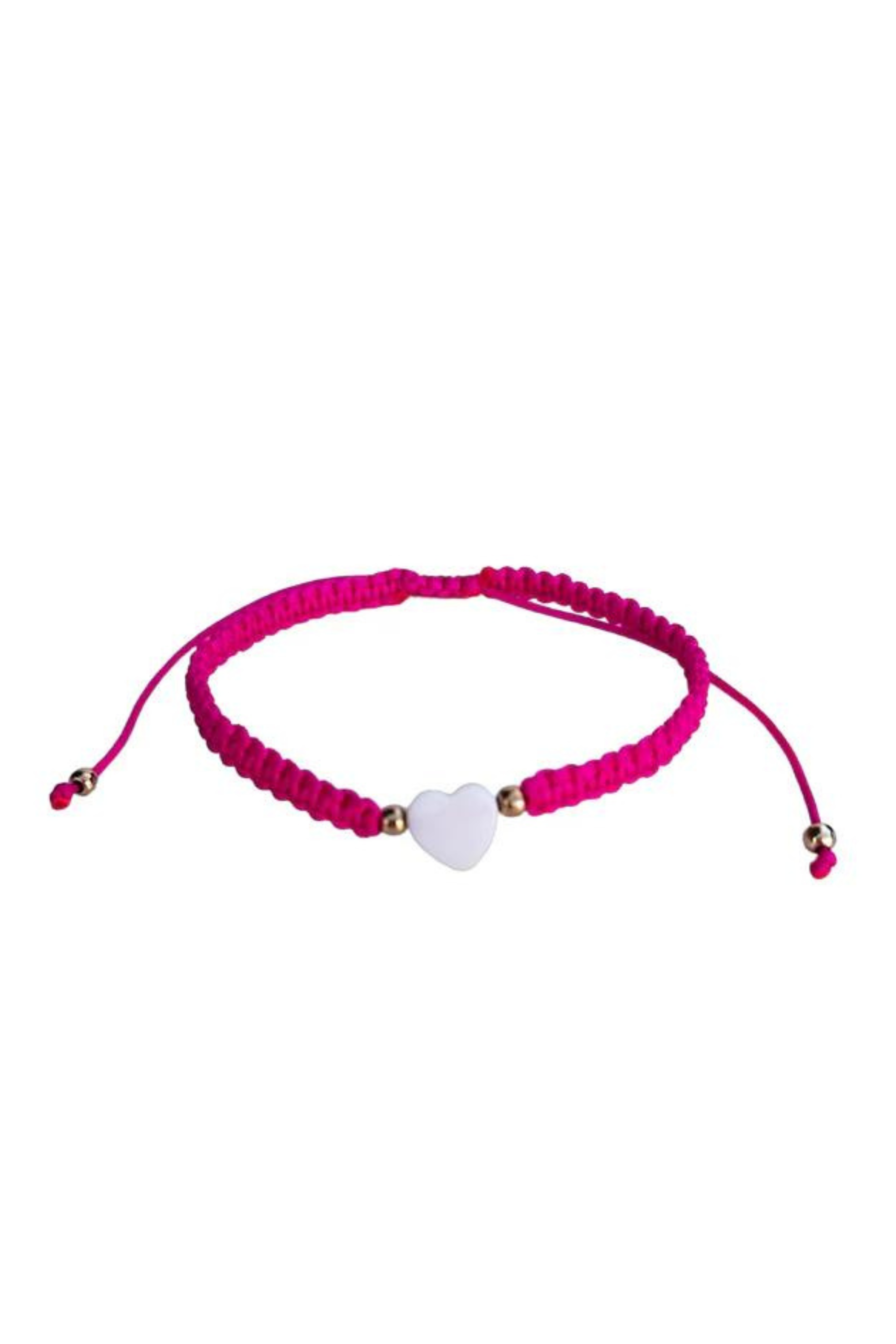 Adults - Heart - Mother of Pearl Citron Bracelets - Fuchsia