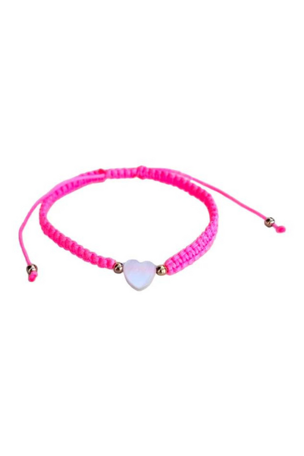 Mother of Pearl Citron Bracelet - Neon Pink – Heart / Kids