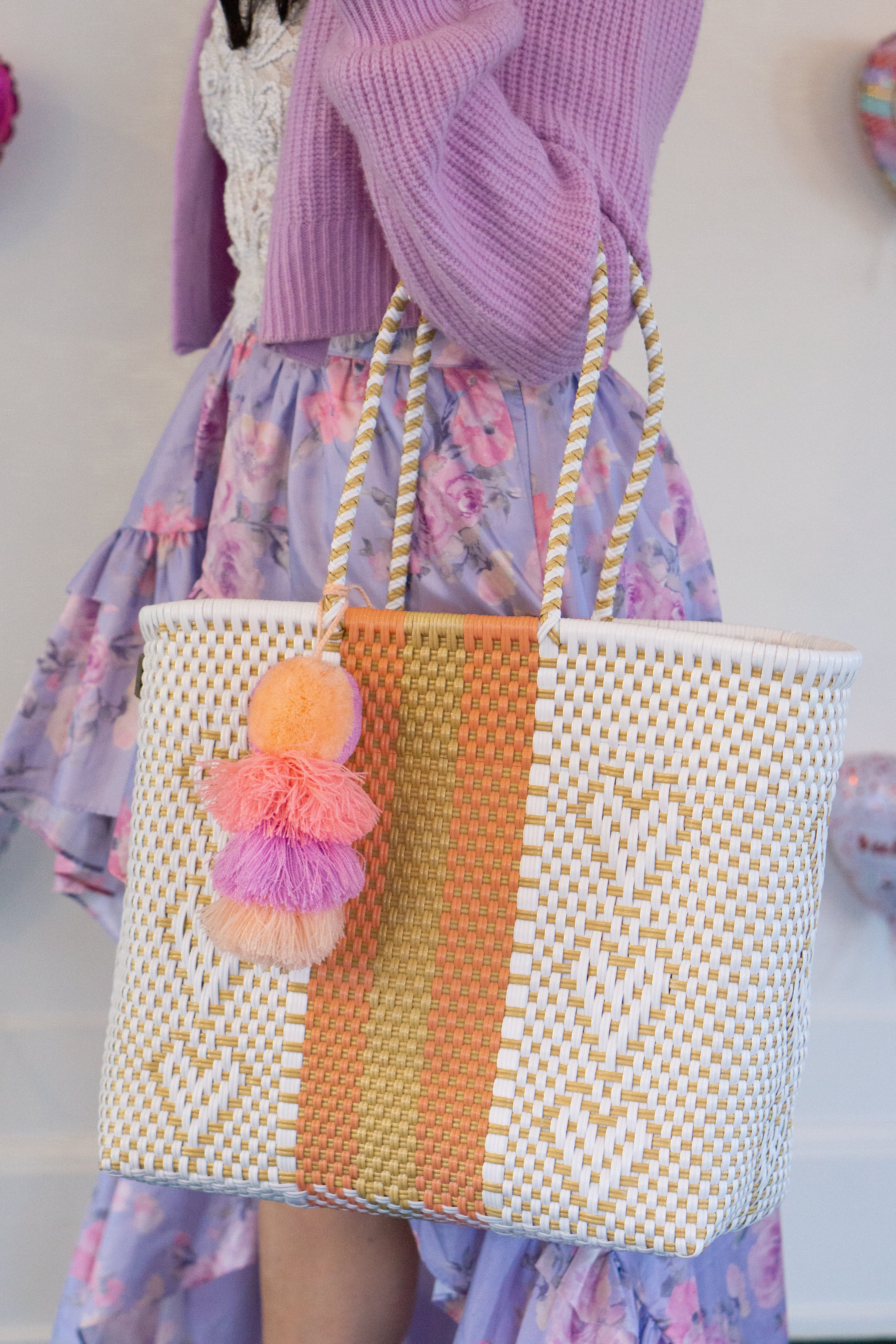 Peach / Nude Giving Hearts Citron Tote