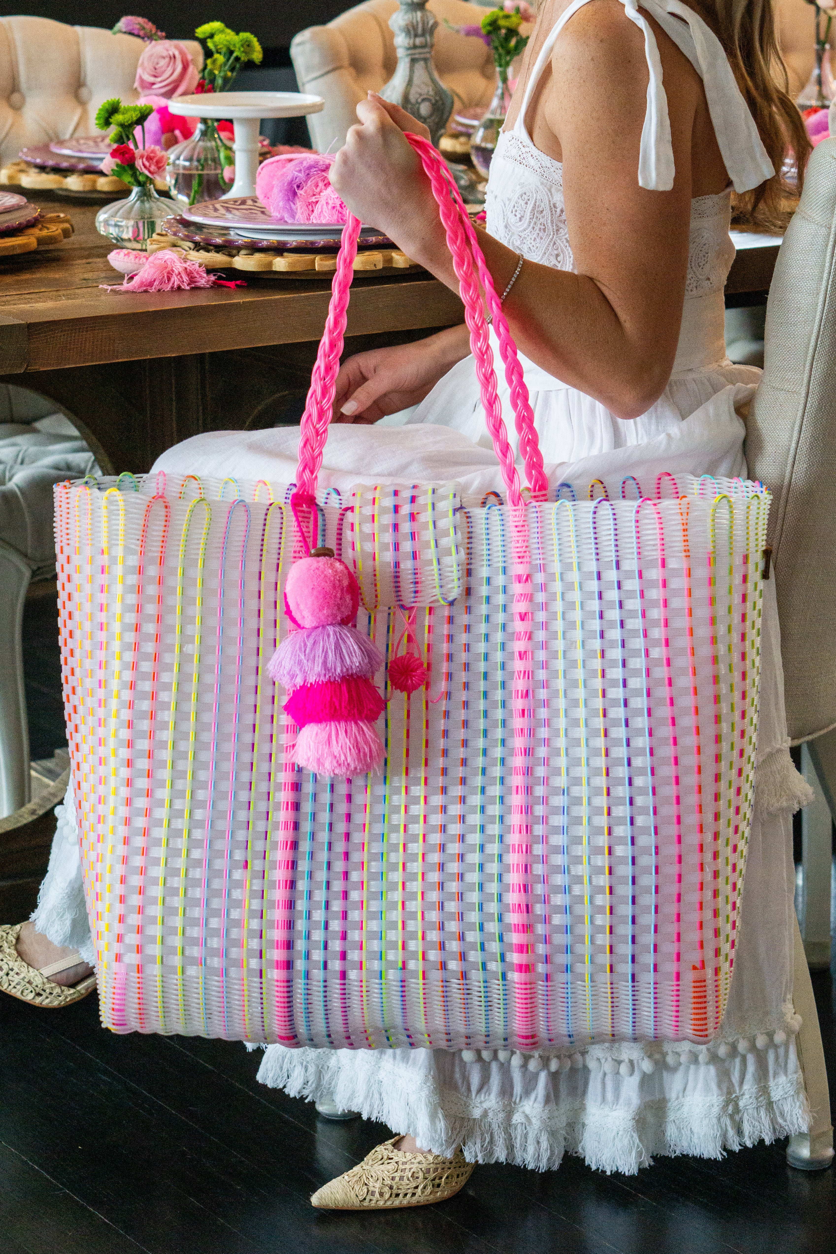 Iris Neon Pink Citron Tote