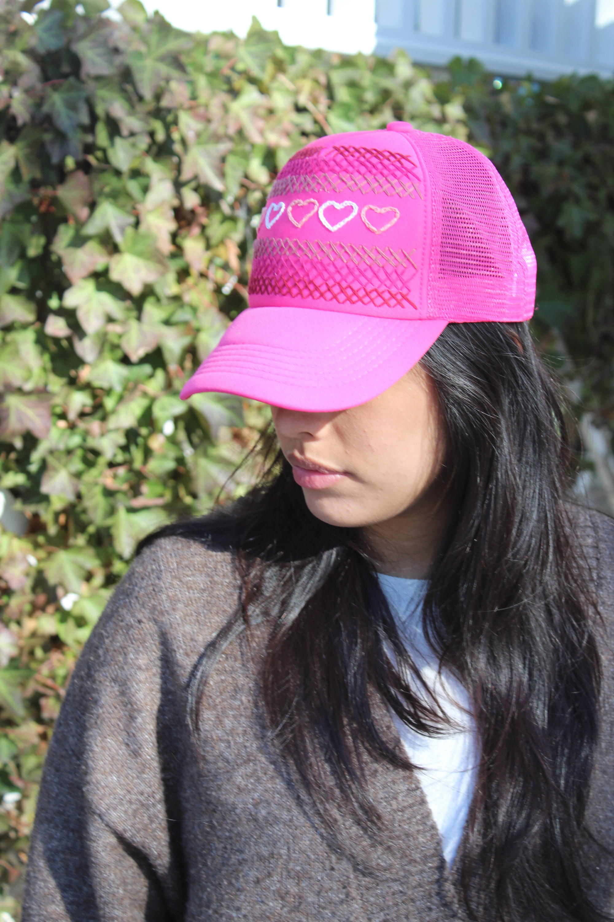 Hot Pink Net BB Citron Hat