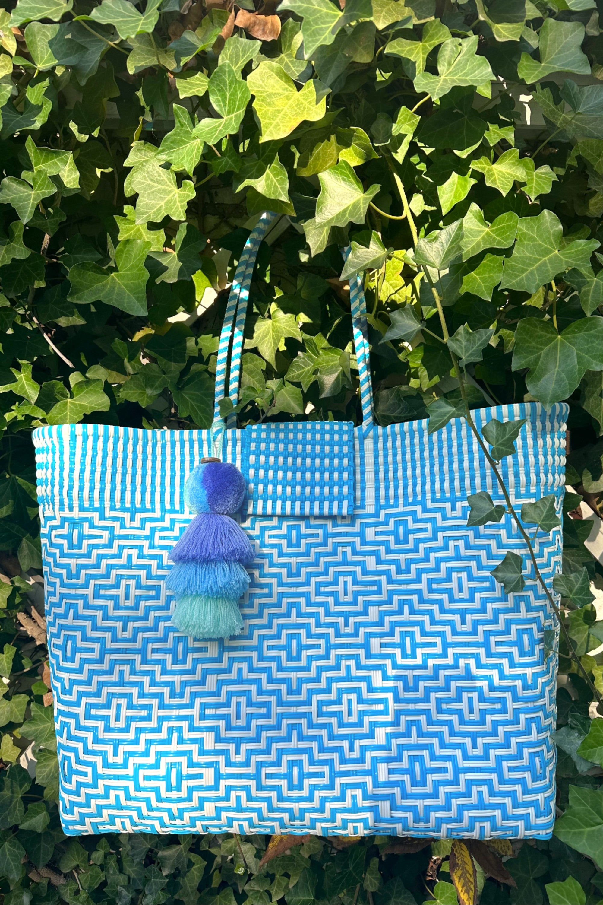 Sconset In Sky Citron Tote